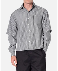 mnml Men's Double Layer Pinstripe Shirt