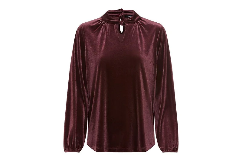 Olsen Women's Velvet Peekaboo Top