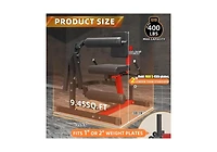 Aecojoy Leg Extension and Curl Lower Body Workout Machine, Heavy Duty Adjustable Leg Rotary Extension Plate Loaded Fitness Equipment