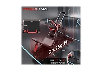 Aecojoy Hack Squat Leg Press Machine, 2 in 1 Adjustable Leg Exercise Workout Machine