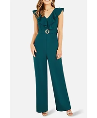 Yumi Women's Sleeveless V Neck Jumpsuit