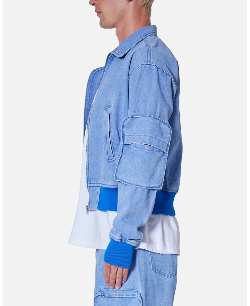 mnml Men's Cropped Denim Jacket