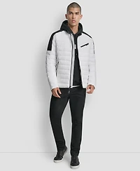 Dkny Men's Moto Quilted Puffer Jacket