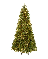 National Tree 7.5' "Feel Real" Downswept Douglas Fir Hinged Tree with 750 Clear Lights