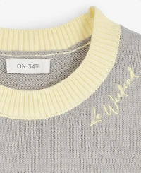 On 34th Colorblocked Short-Sleeve Sweater, Macy's Exclusive