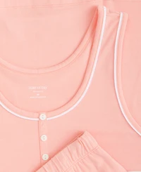 State of Day Women's Henley Tank & Shorts Pajama Set, Macy's Exclusive