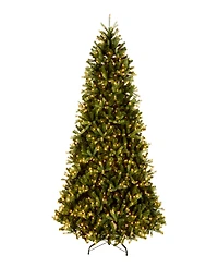 National Tree Company 7.5' "Feel Real" Jersey Fraser Medium Fir Hinged Tree with 1000 Clear Lights