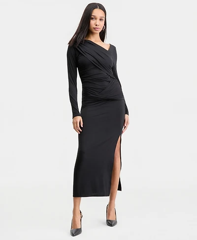 Bar Iii Women's Draped Maxi Dress, Macy's Exclusive