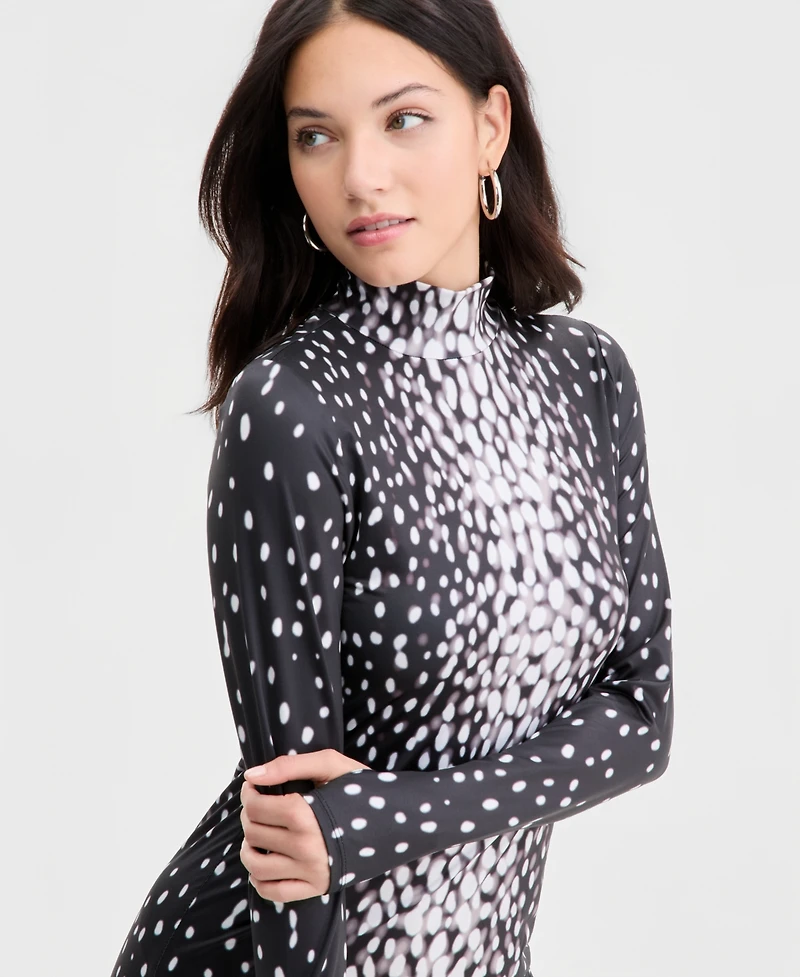 Bar Iii Women's Fawn-Print Maxi Dress, Macy's Exclusive