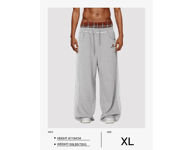 Aelfric Eden Men's Double Waist Baggy Sweatpants