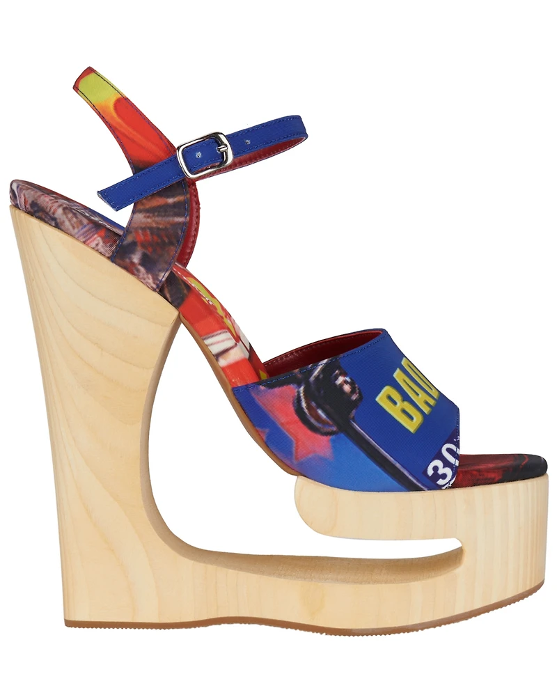 Jeffrey Campbell Women's Flag-Girl Sculpted Wedge Sandals