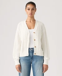 Levi's Women's Snowflake Long Sleeve Cardigan Sweater