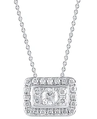 Macy's Diamond Pendant Necklace (1/2 ct. t.w.) in 10k White Gold