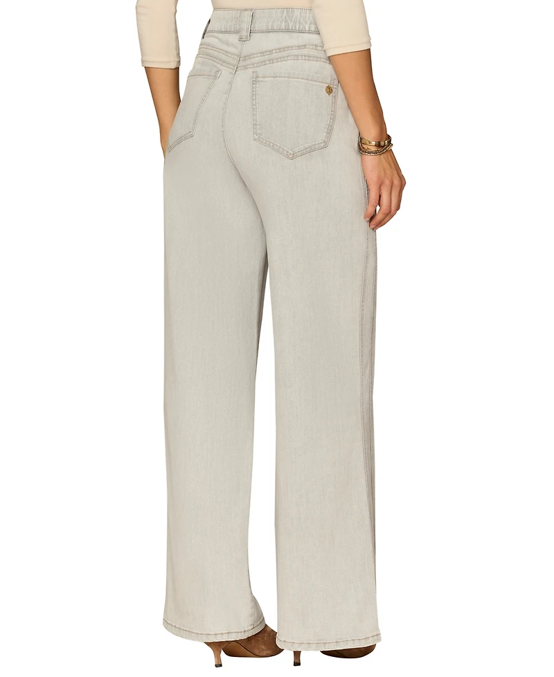 Democracy Women's Double Yoke Wide-Leg Jeans