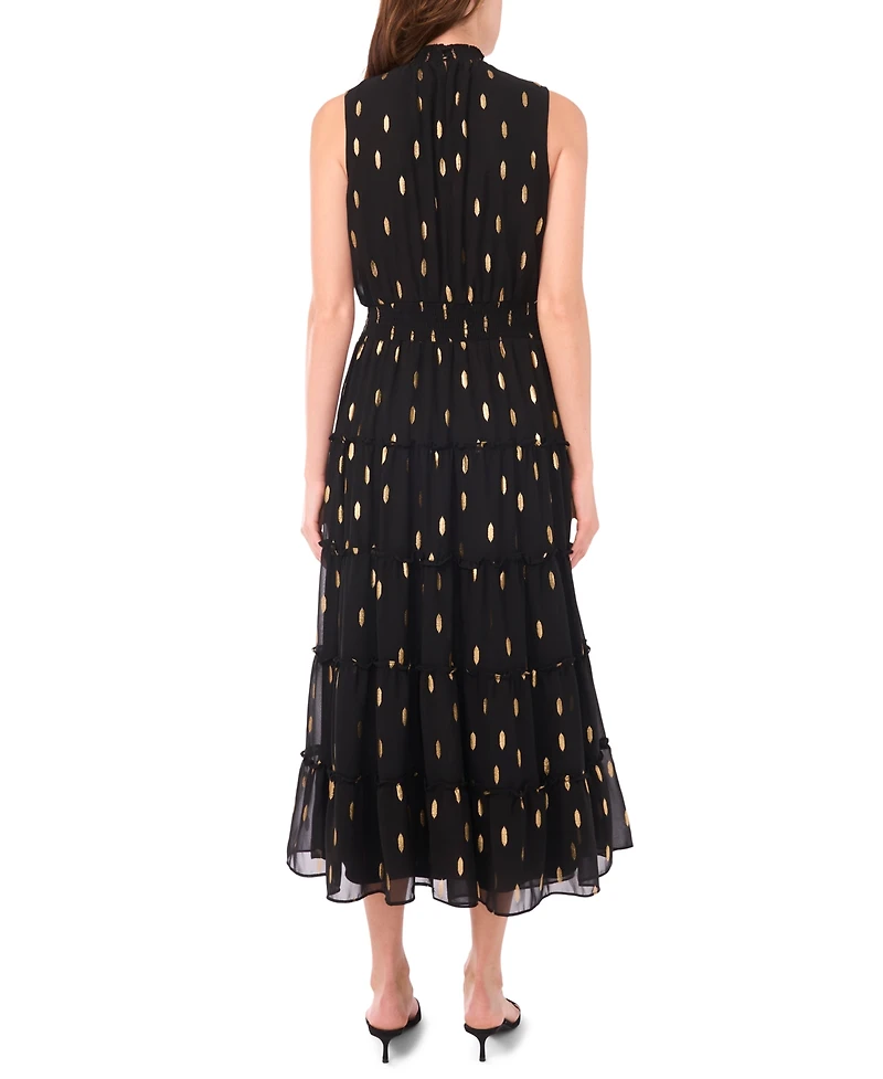 Msk Women's Sleeveless Tiered Maxi Dress