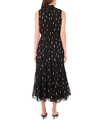 Msk Women's Sleeveless Tiered Maxi Dress