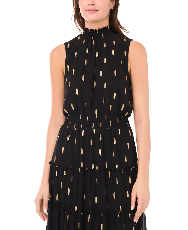 Msk Women's Sleeveless Tiered Maxi Dress