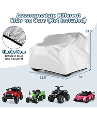 Sugift Kids Car Cover for Power Ride-On Toy Car with Storage Bag (Only Cover)