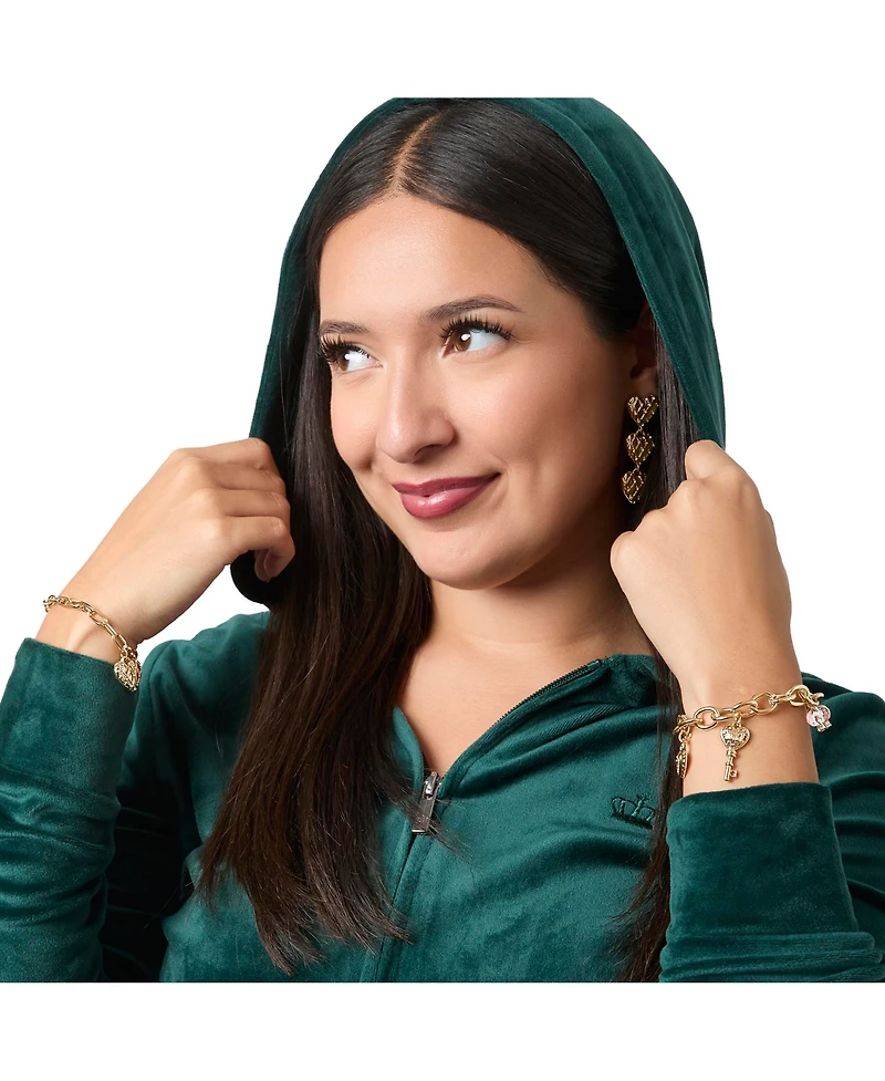 Juicy Couture Triple Heart Drop Earrings