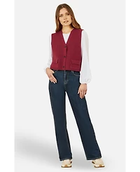 Yumi Women's Knitted Pullover Waistcoat