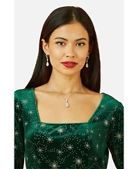 Yumi Women's Starburst Foil Print Skater Dress