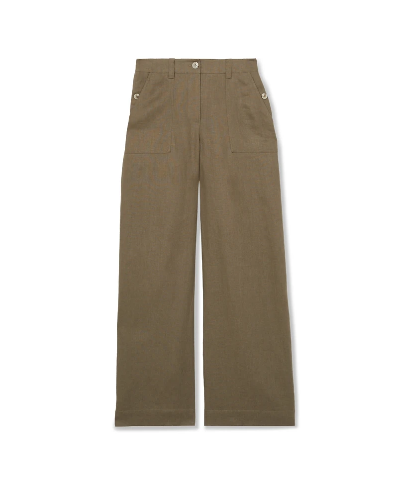 Reiss Women's Linen Wide-Leg Pants