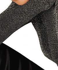 Reiss Women's Metallic-Knit Long-Sleeve Top