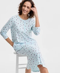 Charter Club Women's Cotton Long-Sleeve Nightgown, Created for Macy's