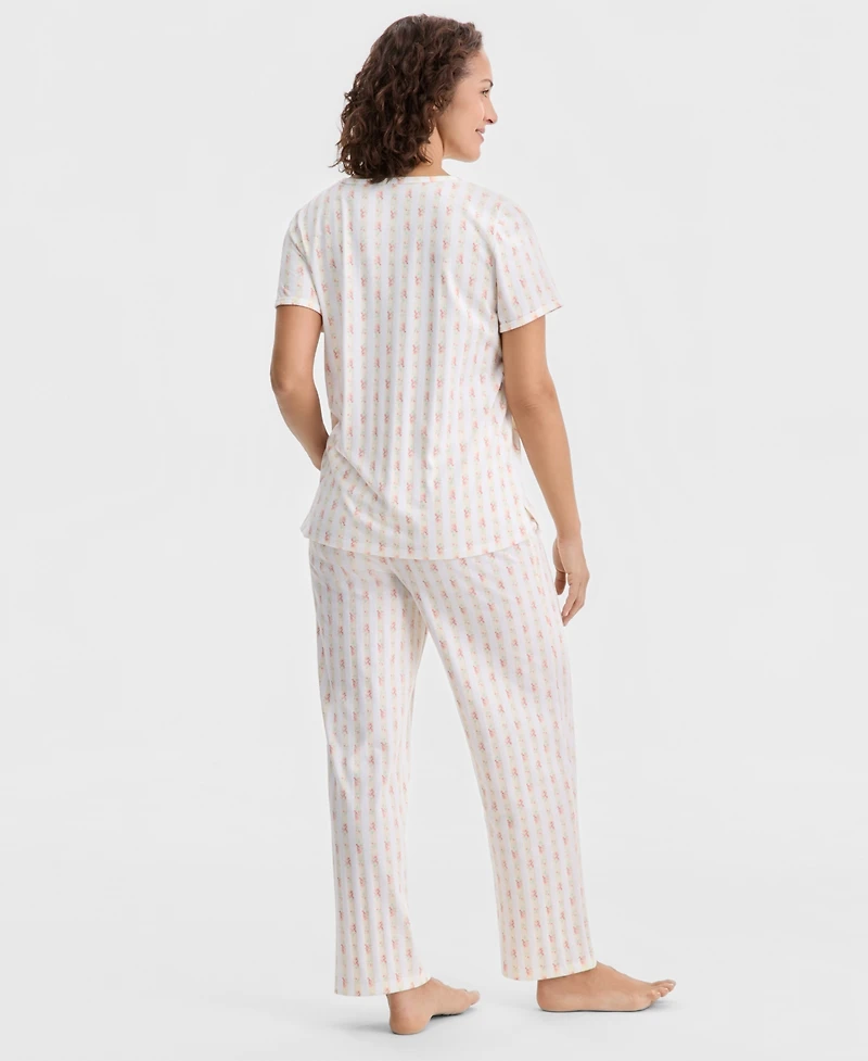 Charter Club Women's Combuster Short-Sleeve Pajama Set, Macy's Exclusive