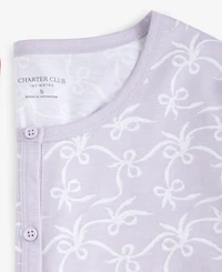 Charter Club Women's Cotton Printed Button-Front Pajama Set, Exclusively at Macy's