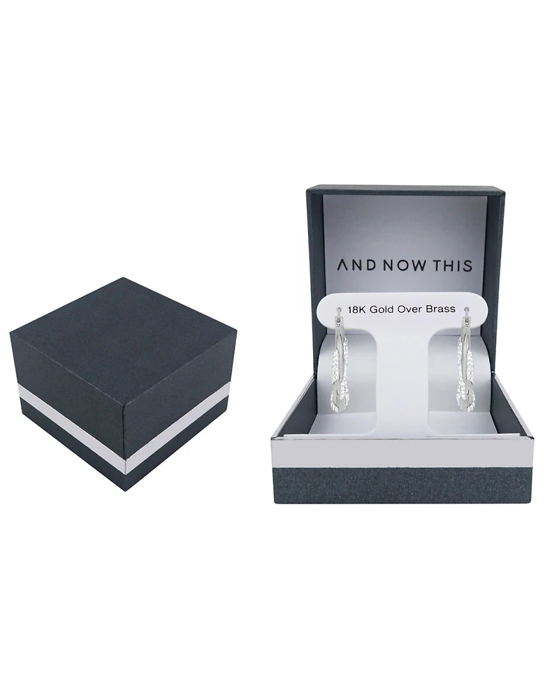 And Now This Crystal Twisted Hoop Earrings