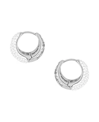 And Now This Crystal Hinged Hoop Earrings