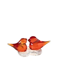 Uncommon Goods Lovebirds Handblown Glass Desktop Sculpture