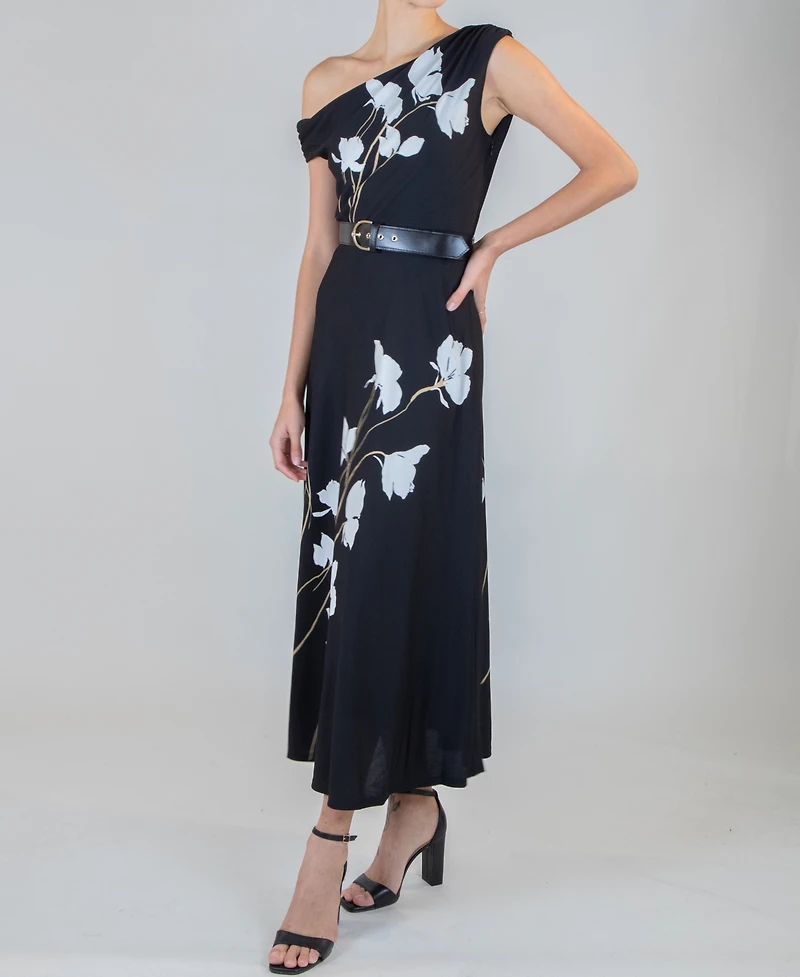 Taylor Women's Belted Off-The-Shoulder Dress