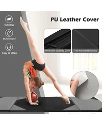 Skonyon 10 Feet x 4 Feet x 2 Inch Folding Exercise Mat with Hook and Loop Fasteners