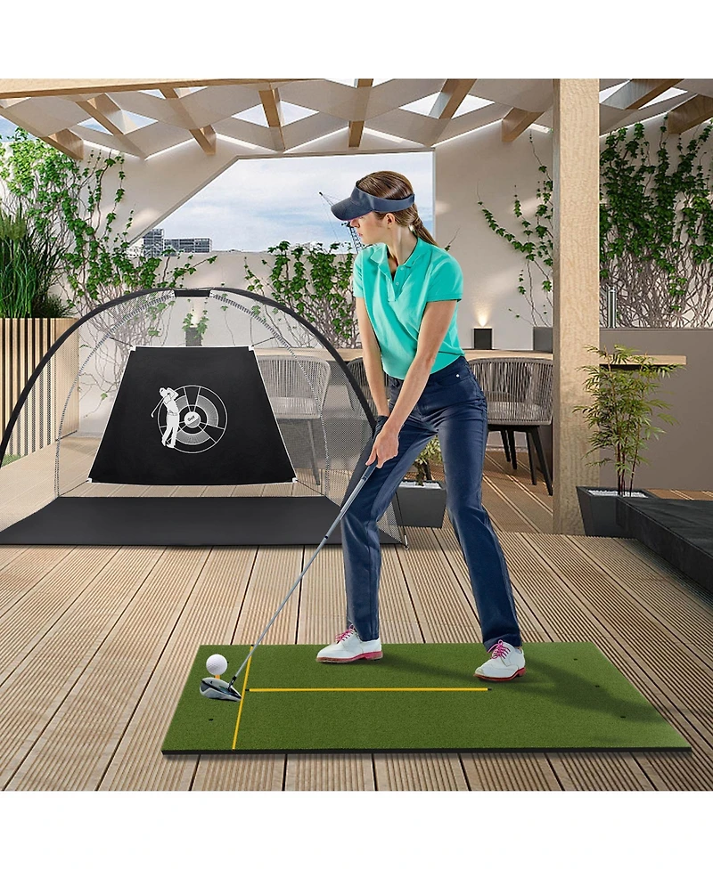 Skonyon 5 x 3 ft Artificial Turf Grass Practice Mat for Indoors and Outdoors-20mm