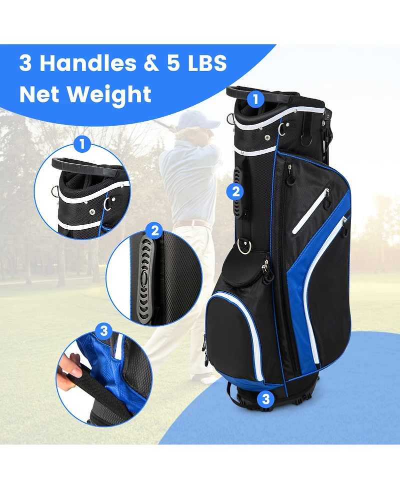 Skonyon Lightweight Golf Stand Bag with 14 Way Top Dividers and 6 Pockets