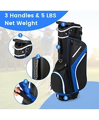 Skonyon Lightweight Golf Stand Bag with 14 Way Top Dividers and 6 Pockets