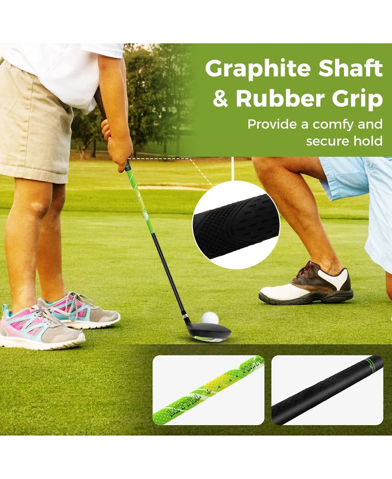 Skonyon Junior Complete Golf Club Set Right Hand with Rain Hood for Kids