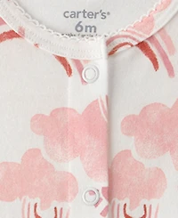 Carter's Baby Girls Printed Snap-Up Romper