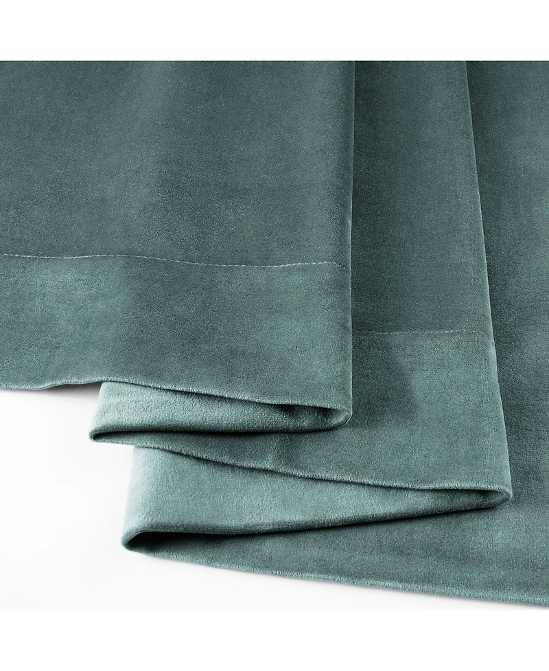 Half Price Drapes Skylark Blue Signature Velvet Blackout Curtain