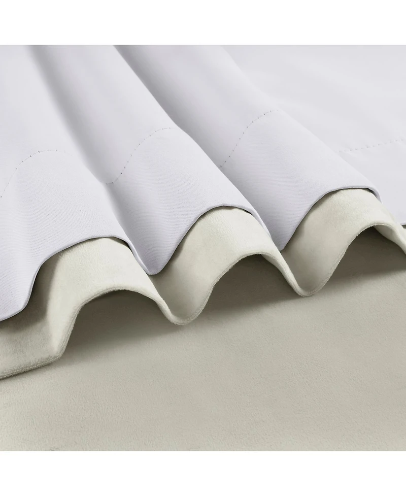 Half Price Drapes Porcelain White Signature Velvet Blackout Curtain
