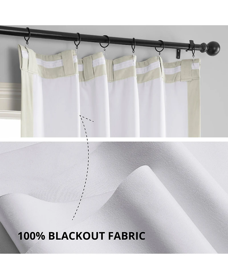 Half Price Drapes Porcelain White Signature Velvet Blackout Curtain