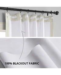 Half Price Drapes Porcelain White Signature Velvet Blackout Curtain