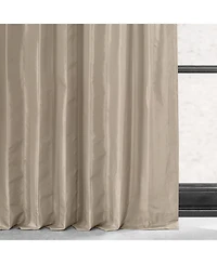 Half Price Drapes Antique Beige Faux Silk Taffeta Blackout Curtain