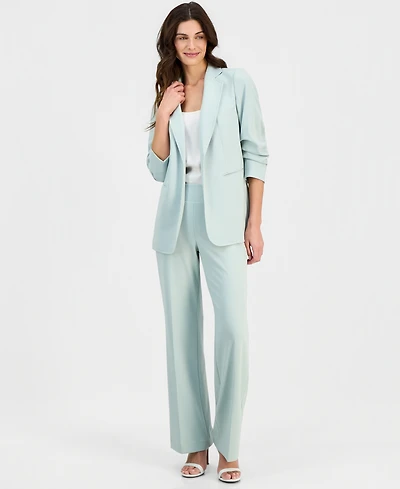 Anne Klein Women's High-Rise Wide-Leg Pull On Pants