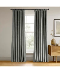 Half Price Drapes Silver Grey Signature Velvet Blackout Curtain
