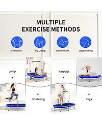 Skonyon 2-Person Foldable Mini Kids Fitness Rebounder Trampoline