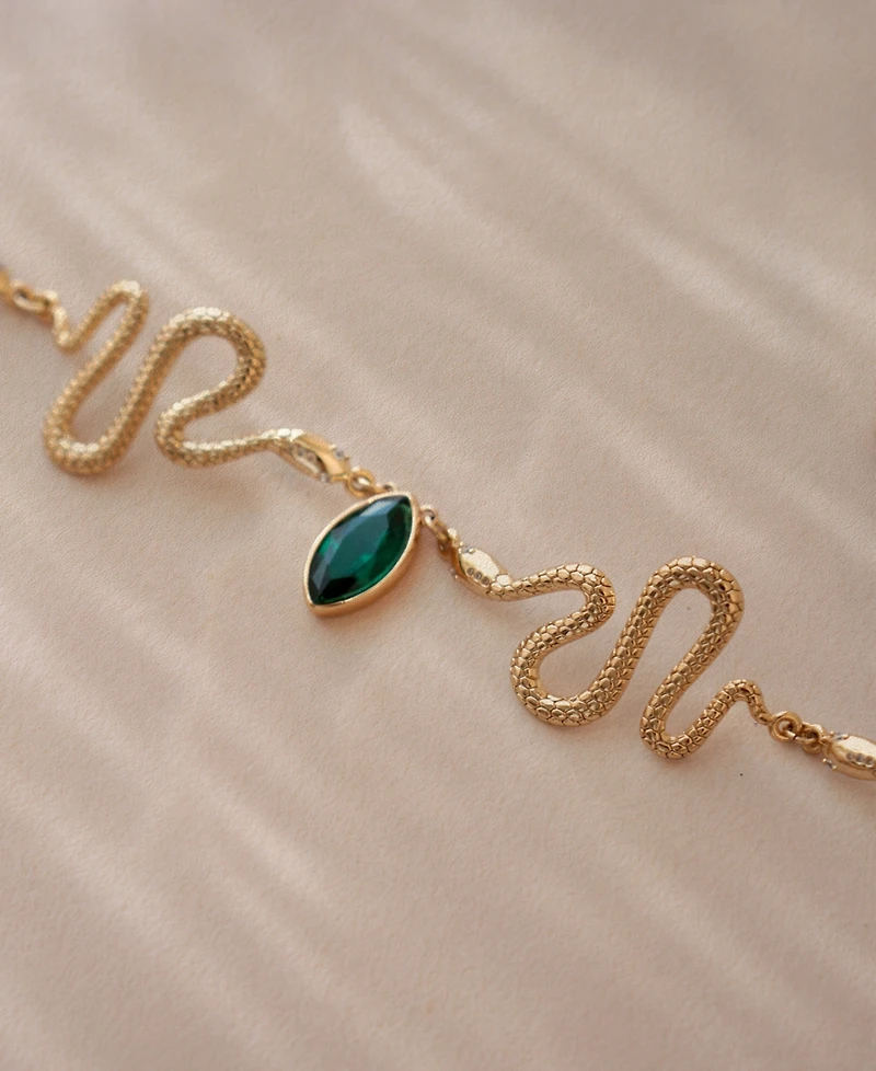 Ettika Gold Plated Serpentina Choker Necklaces