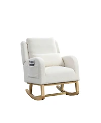 Boyel Living Modern Nursery Rocking Chair Living Room Casual Armchair Rocker